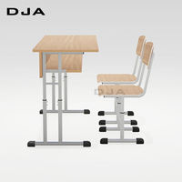 DJA Wholesale - Mobilier scolaire moderne - Ensemble table et chaise réglables en hauteur pour deux élèves - Écoles primaires, secondaires et supérieures