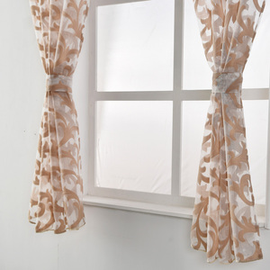 Conjunto de cortinas de cocina transparentes, cortinas de cocina Jacquard, ventanas de cocina listas, para el hogar decoración geométrica, tela de poliéster 100% - Product Image 4