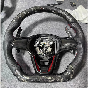 Volant en fibre de carbone coloré personnalisé adapté aux Volkswagen <span class=keywords><strong>Golf</strong></span> Gti <span class=keywords><strong>Golf</strong></span> <span class=keywords><strong>8</strong></span> R Arteon Tiguan Touarge VW MK8 MK7 <span class=keywords><strong>Gtd</strong></span> - Product Image 1