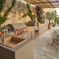 Cocina Exterior Modular Personalizada de Acero Inoxidable con Barbacoa, Resistente a Altas Temperaturas, Barbacoa de Alta Calidad SS304