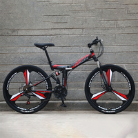 Couteau RedTen 21 24 27 30 vitesses pliable absorption des chocs vélo de course en acier au carbone VTT 24 pouces vélo pour adultes
