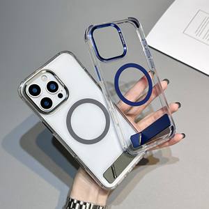 Custodia per telefono in acrilico con staffa di una sola <span class=keywords><strong>parola</strong></span> per iPhone 17 Promax Cover di protezione magnetica - Product Image 3