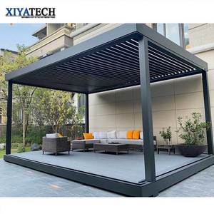 Xiyatech יוקרה חיצונית גזיבו שמש מרפסת חופה גזיבו חשמלי ביוקלימטי רובד אלומיניום חזק - Product Image 6