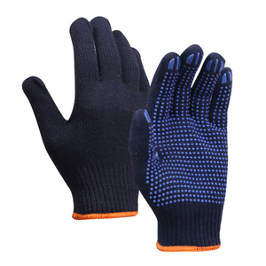 Guantes de Trabajo XINGYU con Puntos de PVC, Calibre 7, Guantes de Seguridad de Algodón Azul, Resistentes al Desgaste, Guantes de Algodón para Construcción - Product Image 1