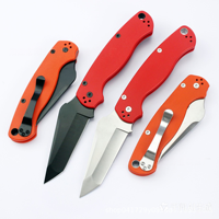 Couteau pliant EDC Fanstoon pour camping et chasse, poignées G10 multicolores, lame Tanto, équipement de coupe portable, logo personnalisé