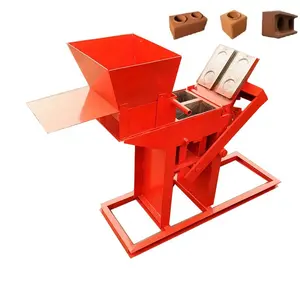 Máquina de fabricación de ladrillos de barro de calidad, moldeadora de ladrillos entrelazados de tierra de arcilla pequeña, precio de China