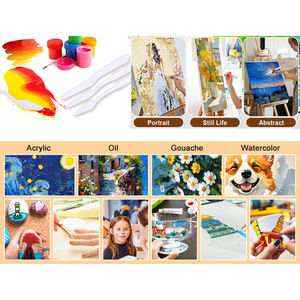 Kit de pinceaux professionnels Foska, faciles à nettoyer, en nylon, 25 pièces, pour peinture à l'huile, <span class=keywords><strong>aquarelle</strong></span>, acrylique, pour artistes débutants - Product Image 5