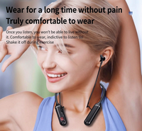 Écouteurs intra-auriculaires sans fil Bluetooth G02, longue autonomie, type tour de cou, pour le sport