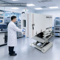 Cámara de Prueba de Temperatura, Humedad y Vibración, Máquina de Prueba Triple Combinada con Elevador de Tijera para la Industria Aeroespacial y Automotriz