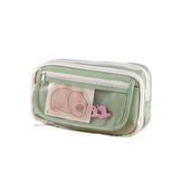 Grande trousse à crayons transparente en tissu pour l'école, style rabattable mignon, haute valeur pour les filles, vente en gros