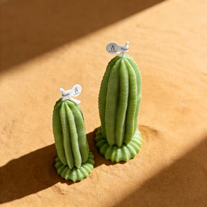 Bougie artisanale en cire de soja parfumée à l'aromathérapie en forme de <span class=keywords><strong>cactus</strong></span>, respectueuse de l'environnement, non toxique, décoration d'intérieur, pièce d'accent - Product Image 3
