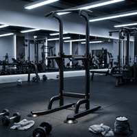 Tour de musculation multifonction avec station de tractions et dips, et système de suspension pour entraînement de force à domicile