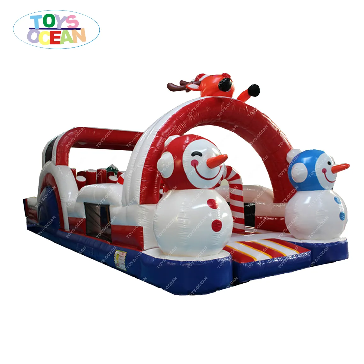 Chủ Đề Giáng Sinh Ngoài Trời Lớn Các Chướng Ngại Vật Inflatable Bouncer Cho Năm Mới Kỳ Nghỉ