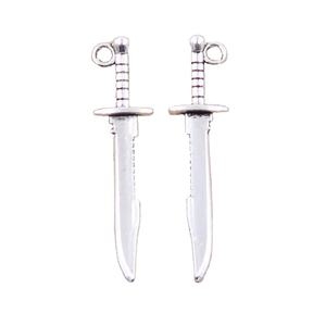 Liontin Kerajinan Tangan Antik DIY 43x10mm Warna Perak Tibet Bentuk Pedang/<span class=keywords><strong>Dagger</strong></span> untuk Pembuatan Perhiasan Anak-anak dari Paduan Emas - Product Image 1