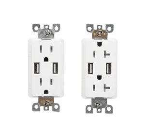 New design electrical materials American Standard USB electrical outlet box power charger socket us receptacle
