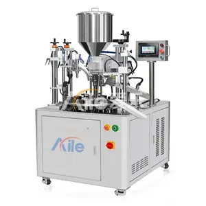 CE Semi Automatic Shampoo Filling Tube And Capping Equipment 25 Per Minute Plastic Tube Filling Machine For Many Sizes