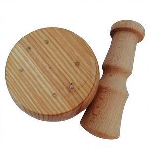 Ensemble mortier et pilon en bois fait main, capacité 300 ml, qualité supérieure, pour herbes, épices, ail, poivre, gingembre, outil durable pour aliments et herbes - Product Image 2