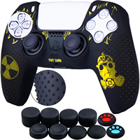 Coque en silicone pour manette PS5, protection antidérapante avec 10 capuchons de joystick