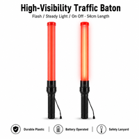 Bâton de signalisation LED à piles, lampe de signalisation pour la sécurité routière et les situations d'urgence