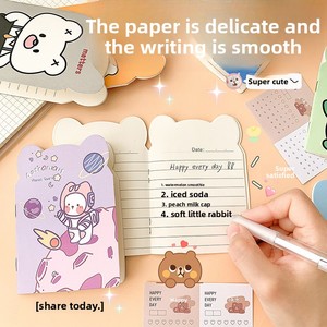 Blocco Note Portatile a Forma di Cuore con Alieno Cartoon, Regalo Carino per Ragazze, Ideale per l'Apprendimento - Product Image 4
