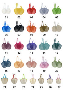 Étiquette personnalisée avec le logo de la marque Colorful Net <span class=keywords><strong>Crochet</strong></span> String Farmers Market Bag Shopping Grocery Cotton Mesh Bag - Product Image 6