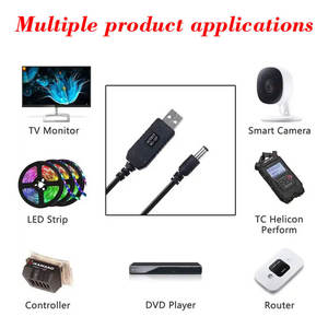 5V to 12V <b>USB</b> Data <b>Cable</b> DC Voltage Step-up Converter <b>Cable</b> - Product Image 5