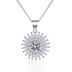 Moissanite Necklaces <b>Cross</b> Border Multi No Middleman Markup Wholesalers Anti-tarnish Plating Hollow Link Weight Gift for Her - Product Image 4