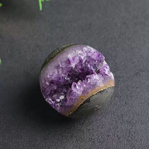 Toptan Doğal Ametist Kümesi Kristal Jeot Dilimi Kuvars Akik Jeot Druzy Kule Figürü - Product Image 5