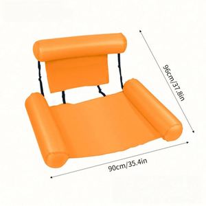 Chaise longue gonflable avec housse en tissu - Chaise de plage portable et flotteur de piscine pour le plaisir estival - Product Image 4