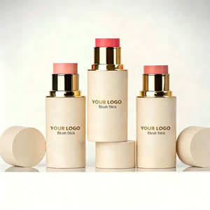 Stick de blush crème à fini mat imperméable avec logo personnalisé, teinte pour les joues nude rose rosé, maquillage pour la beauté quotidienne - Product Image 5