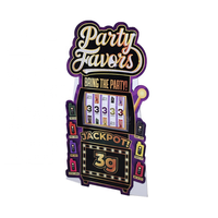 Support d'affichage en carton ondulé personnalisé en forme de machine à sous 3D, support de panneau publicitaire pour jeu de jackpot, présentoir en papier pour promotion au détail