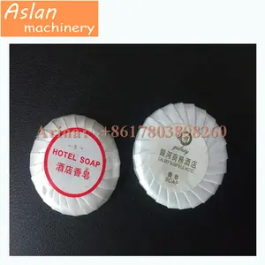 60mm round Soap pleated packing labeling Machine manual hotel soap pleated packing and labeling machine