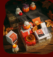 Halloween Süßes Geister-Kürbis Duftkerzen-Set Handgemachte Sojawachs Dekorative Kerzen für Zuhause Party Halloween-Dekoration Geschenke