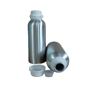 Garrafa de alumínio para óleo essencial, garrafa de alumínio de 30 ml/500 ml/1000 ml/1 l, de metal vazio, com tampa evidente