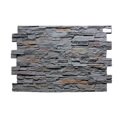 Faux stone artificial pvc mushroom stone wall panel brick PU pvc wall decor4x8 shiplap reclaimed red brick 3d project