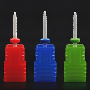 Fraise à ongles en céramique en forme de fusée de 2,35 mm, fraise conique en forme de flamme pour nettoyer les cuticules, outil rotatif pour l'élimination de la poudre acrylique, outil de manucure - Product Image 2