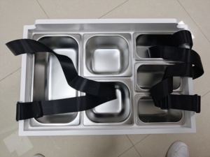 Bandejas de madera con correa, bandeja Gastronorm Usherette, bandeja para servir en fiestas de cine, portador de palomitas Usherette - Product Image 2