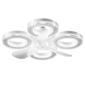 Ventilateur de plafond avec lumière <span class=keywords><strong>LED</strong></span> 60W, ABS, télécommande, 3 vitesses de vent, intensité réglable, installation par vis E27, salon, salle à manger, chambre à coucher - Product Image 5