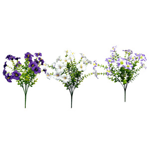 Bouquet artificiel d'eucalyptus et de glycine 30cm-100cm, fleurs en plastique PE et soie, haute simulation, pour décoration extérieure et intérieure - Product Image 5