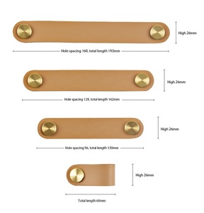 JAYA Brass Cupboard Wardrobe Furniture <strong>Door</strong> Leather Handle Contemporary <strong>Bedroom</strong> Drawer Interior <strong>Door</strong> <strong>Knob</strong> and Handles - Product Image 2