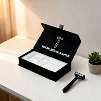 Boîte cadeau de luxe personnalisée en carton magnétique pour rasoir – Emballage personnalisable avec pelliculage brillant/mat