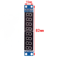 Plantilla de pantalla de tubo MAX7219 de 7 segmentos y 8 dígitos, microcontrolador compatible con módulo de Control en cascada para Arduino MCU/51/AVR/STM32
