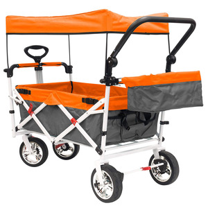 Klapp wagen Wagen Hochleistungs-zusammen klappbarer Nutzfahrzeug All Terrain Outdoor Patio Garden <span class=keywords><strong>Beach</strong></span> Wagon Cart - Product Image 1