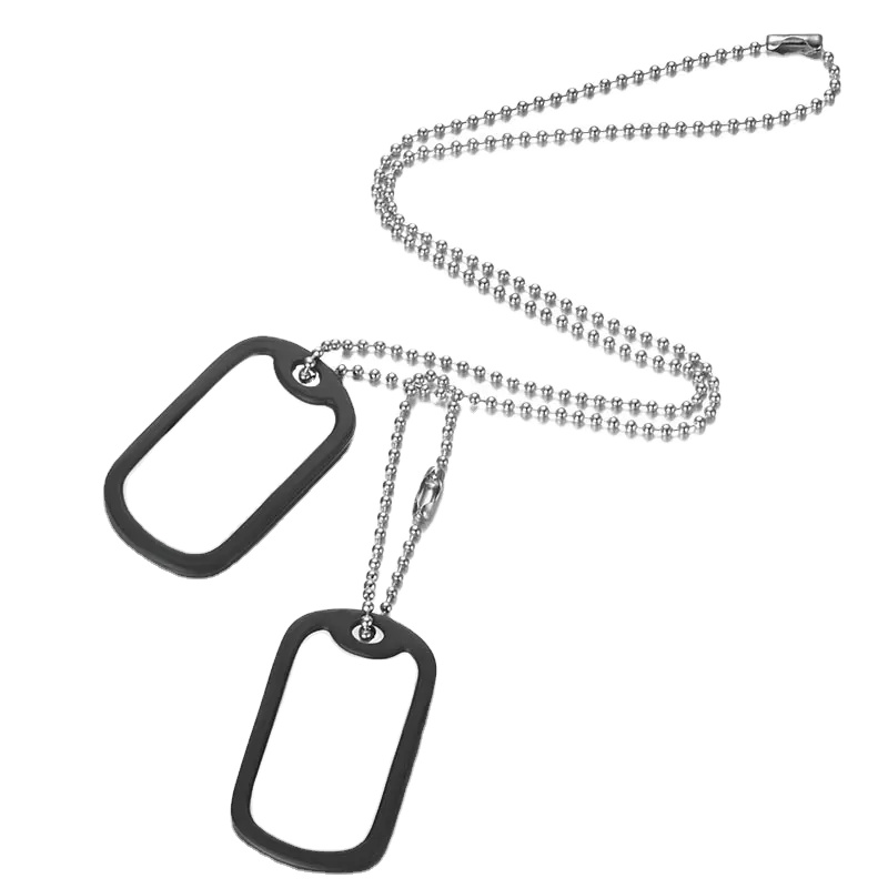 Nhỏ cảnh báo y tế chất lượng cao Dog Tags nhà máy trực tiếp giá thép không gỉ trống kim loại Pin Bạc Laser HD OPP Túi thiên thần