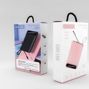 Ngân hàng điện siêu mỏng 10000 mAh ngân hàng điện siêu mỏng với xây dựng trong cáp với USB-C cắm và ngọn đuốc và Keychain - Product Image 6