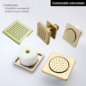 Systèmes de <span class=keywords><strong>douche</strong></span> encastrés Fosan, <span class=keywords><strong>douche</strong></span> de plafond encastrée noire thermostatique avec jets de pluie et cascade, et jets latéraux - Product Image 6