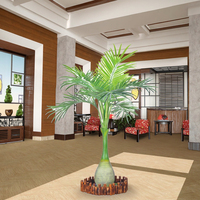 Décoration d'intérieur d'hôtel Plante artificielle élégante en forme de cocotier artificiel en forme de bouteille