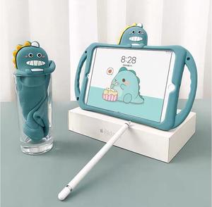 Custodia in silicone antiurto con design a cartone animato di piccoli dinosauri per <span class=keywords><strong>iPad</strong></span> 11/Air/<span class=keywords><strong>9.7</strong></span>/10.2/10.5/10.9 con supporto pieghevole - Product Image 3