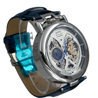 Montre de luxe grand cadran squelette pour hommes étanche Phase de lune Tourbillon montre-bracelet automatique en cuir de qualité pour hommes
