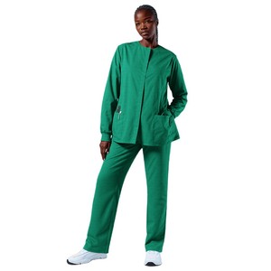 HZMNOI Women's Long Sleeve Casual Jacket Quick Dry Crew Neck For Beauty Salon Lab Medical Use Summer 2023 - Product Image 5